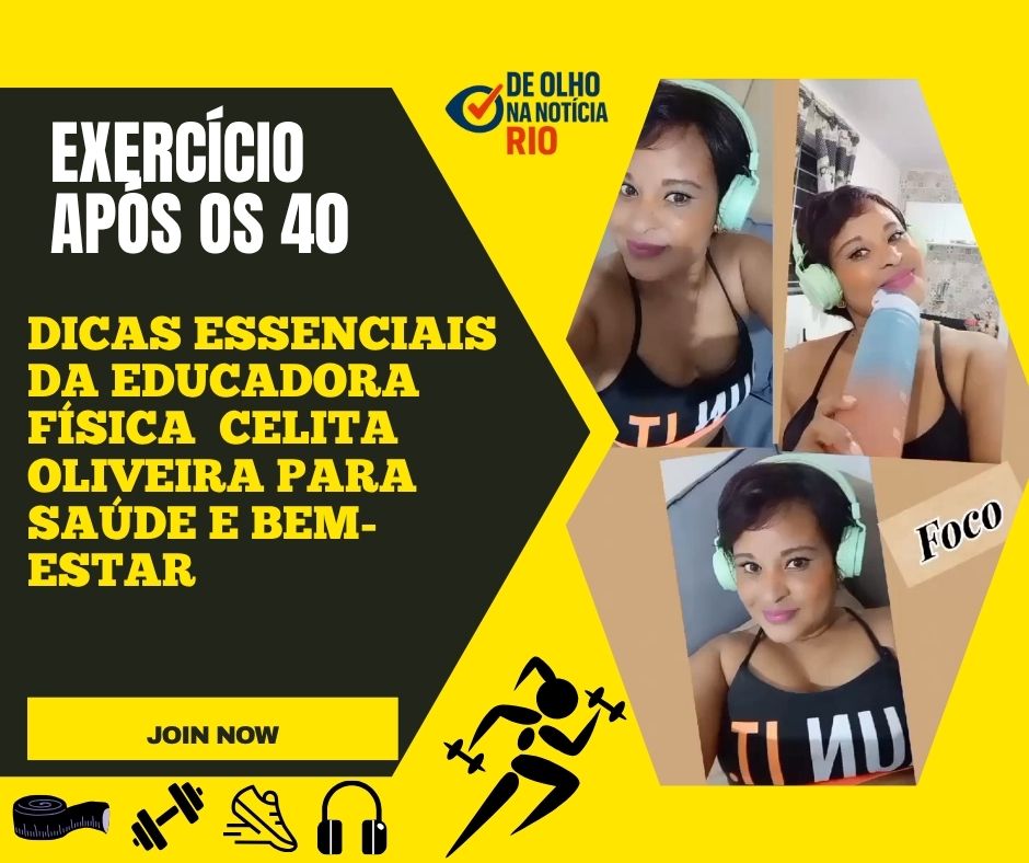 Prof.celita praticando exercício com foco em saúde e bem-estar