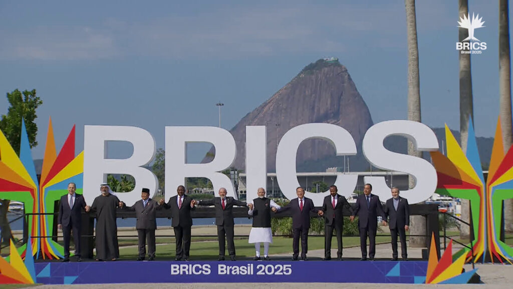 Presidente Lula recebe líderes para a Cúpula do BRICS no Museu de Artes Modernas (MAM), Rio de Janeiro.