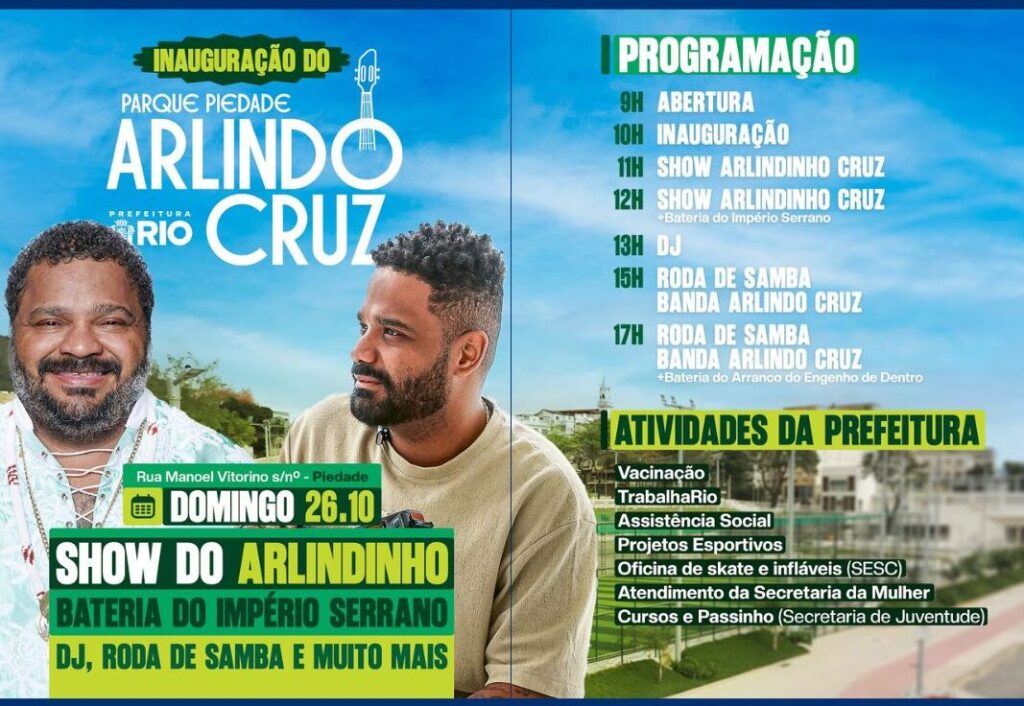 programação parque piedade inauguração