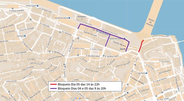 RUAS INTERDITADAS DURANTE O EVENTO