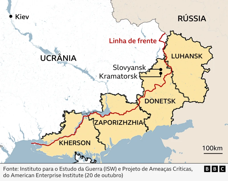 mapa ucrania e russia area de conflito