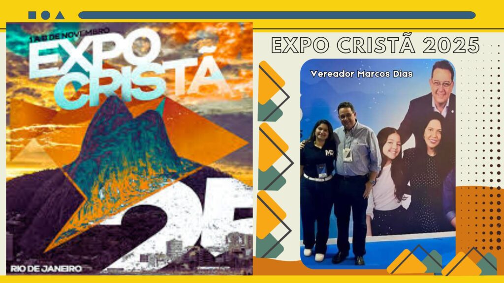 Vereador Marcos Dias na Expo Cristã Rio 2025, Riocentro, maior feira gospel do planeta.