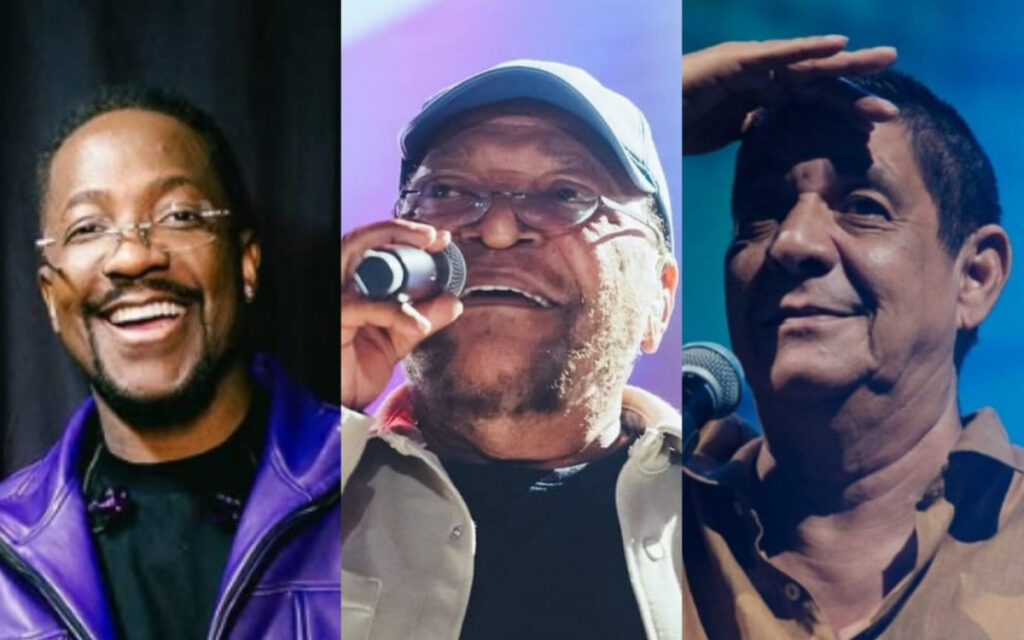 Mumuzinho, Martinho da Vila e Zeca Pagodinho em shows gratuitos na Cidade do Samba, Rio de Janeiro.