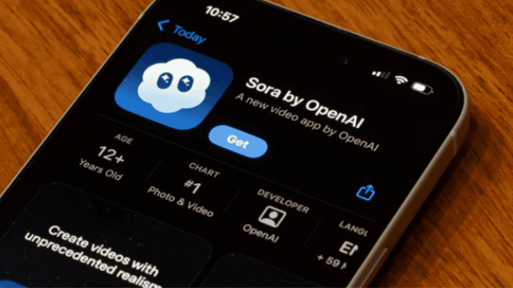 Interface do ChatGPT mostrando a nova função do gerador de vídeos Sora da OpenAI.