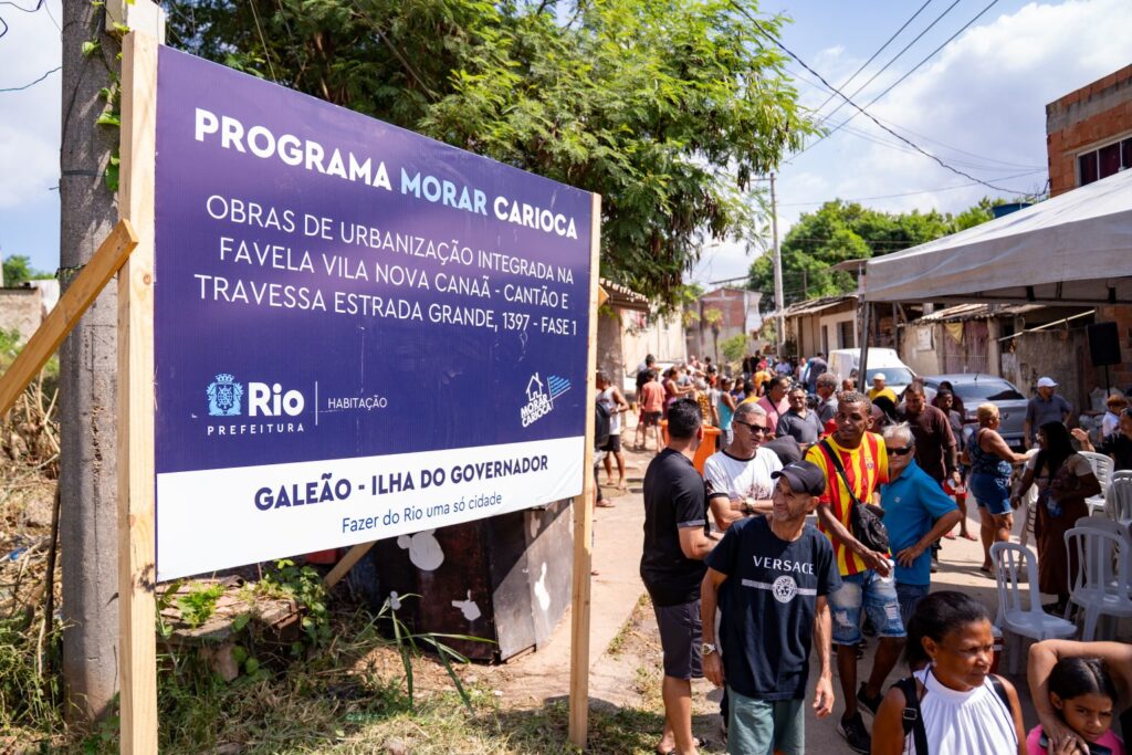 início das obras do Morar Carioca na Vila Nova Canaã.