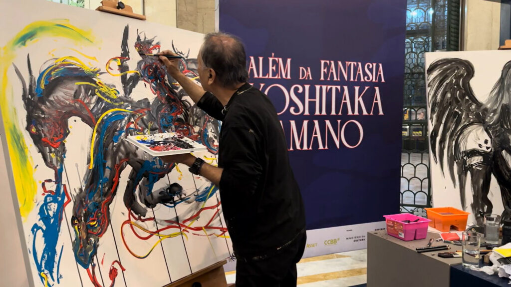 Pinturas originais do artista japonês Yoshitaka Amano expostas no CCBB Rio de Janeiro.