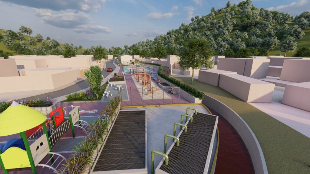 ruas beneficiadas pelas obras de drenagem em Realengo.