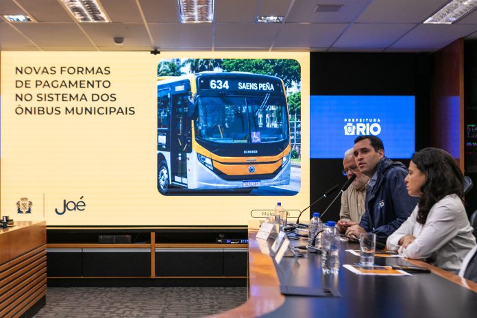Prefeitura do Rio detalha mudanças no sistema de transporte municipal, com fim do pagamento em dinheiro nos ônibus e novas regras para integração do Bilhete Único Carioca. • Divulgação - Prefeitura do Rio