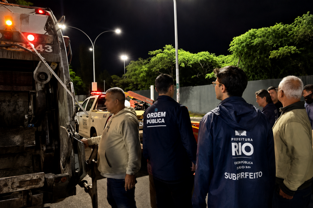 Seop, Comlurb e Prefeitura do Rio recuperam caçambas de lixo furtadas no Jardim de Alah.