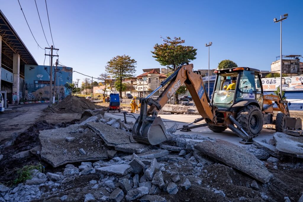 Obras do novo Terminal de Colégio na Zona Norte do Rio de Janeiro.